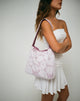 Afbeelding van Dune tas in wit met roze kanten band