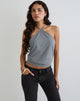 Afbeelding van Dyilla Arrow Neck Top in Grijs