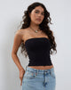 Afbeelding van Elia Zware Lycra Bandeau Top in Lycra Zwart