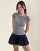 Afbeelding van Elmira Top in Flat Knit Grijs