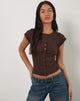 Afbeelding van Elmira Top in Knit Bitter Chocolate