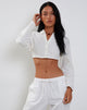 Afbeelding van Elyse Cropped Shirt in Off White