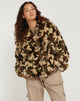 Afbeelding van Emerson jas van imitatiebont in Camo Brown Pebble