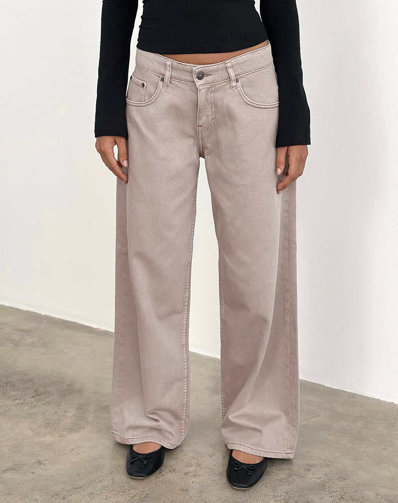 Lage Roomy Jeans in Pebble