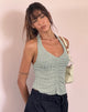 Afbeelding van Enzley Knit Halterneck Top in Sage