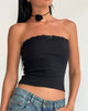 Afbeelding van Ernie Bandeau Rib Top in Zwart