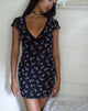 Afbeelding van Evilia Mini Dress in Mesh Ditsy Ribbon Dusty Pink Flock
