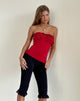 Afbeelding van Fortuna Bandeau Top met ruches in Slinky Red