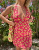 beeld van MOTEL X BARBARA Leana Mini Dress in 90s Beachy Floral Hot Pink