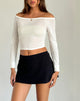 Afbeelding van Gavya Bardot Top met lange mouwen in Off White