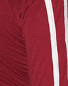 Rood met witte biezen