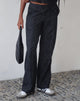 Afbeelding van MOTEL X JACQUIE Graba Straight Leg Trouser in Sketchy Stripe Zwart