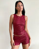 Afbeelding van Hala Top in Drape Mini Pailletten Maroon