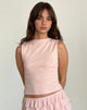 Afbeelding van Hala Mouwloze Top in Perzikhuid Mesh