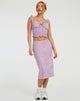 Afbeelding van Harriet Midi rok in Ditsy Rose Lila
