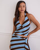 Afbeelding van Haya Plunge Top in Retro Stripe Blauw