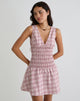 Afbeelding van Hevoria Mini Dress in Basic Tartan Pink
