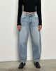 Afbeelding van High Rise Barrel Jean in Bleu