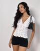 Afbeelding van Ilase Blouse met Ruches in Wit