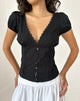 Afbeelding van Ilias Corset Top in Popeline Zwart