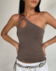 Afbeelding van Odette O Ring Detail Top in Slinky Mocha