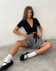 Afbeelding van Tonya Wrap Crop Top in Zwart