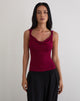 Afbeelding van Imrie Open Rug Top in Rayon Jersey Bourgondië