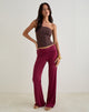 Afbeelding van Jacita Low Rise Broek in Cupro Bourgondië