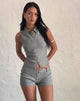 Afbeelding van Janae Vest Top in Stretch Tailoring Grijs