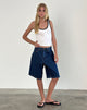 Afbeelding van Jastiya Vest Top in Wit met Zwarte Binding