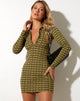 Afbeelding van Javiera Mini Dress in Chevron Green