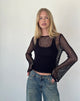 Afbeelding van Jessamyn Open Knit Trui in Zwart