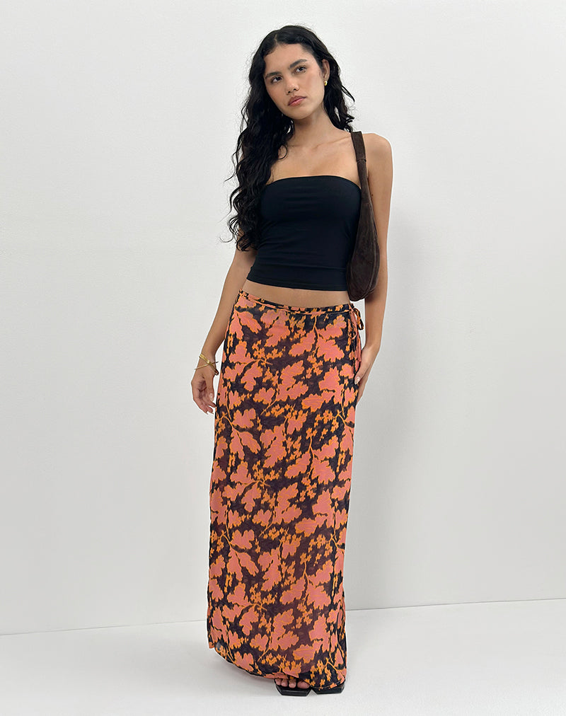 Jezza Slip Maxi Rok in Furnishing Bloemen