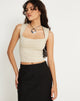Afbeelding van Jinsu Crop Top in Lycra Kokosmelk