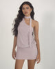 Afbeelding van Joanka Jurk met Strikhals in Glinsterende Lurex Roze