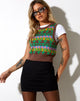 Afbeelding van Joker Vest Top in gebreide Fairisle Mix Bruin