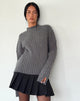 Afbeelding van Judah Oversized Chunky Rib Knit Trui in Charcoal
