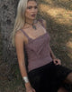 Afbeelding van Juliet Rosette Cami Top in Gebreid Kastanjebruin