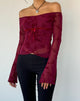 Afbeelding van Kareena Top in Botanical Flower Maroon