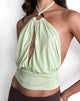 Afbeelding van Karise Plunge Top in Cupro Groen