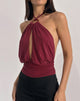 Afbeelding van Karise Plunge Top in Cupro Donkerrood
