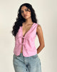 Afbeelding van Kayve Top met Stropdas in Flamingo Roze