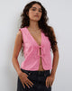 Afbeelding van Kayve Top met striksluiting in Bubblegum Roze