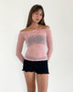 Afbeelding van Kazi Bardot Top in Rimpelroze