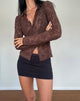 Afbeelding van Kenila Romantic Rose Shirt in Flock Bruin
