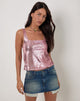 Afbeelding van Kosile Cami Top in Pailletten Roze