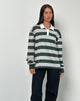 Afbeelding van Kumara Rugby Shirt in Groen, Khaki en Wit
