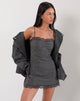 Afbeelding van Larna Mini Dress in Check Tailoring Grey