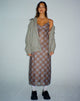 beeld van KALANA DRESS GROEN BLURRED CHECK DARK OLIVE