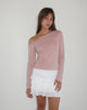 Afbeelding van Ledez Asymmetrical Slouchy Top in Pink Lady Tissue